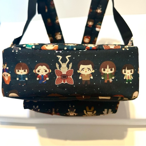 STRANGER THINGS by LOUNGEFLY CHIBI ALL-OVER PRINT FOREST MINI 13” BACKPACK - Picture 5 of 16